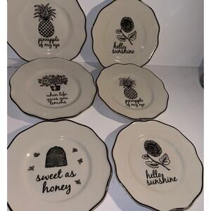 Southern Hospitality Williamsburg Andrea Sadek Salad Plates 7 3/4” Set Of 6